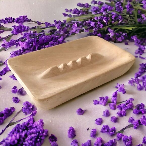 Vtg Wood Ashtray Maple Rok Calif Hand Carved Mid Century Modern Hard Wood MCM. - Picture 1 of 16